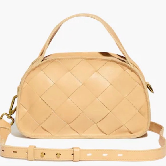 Madewell Handbags - Madewell Sydney Zip Top Crossbody Woven Leather Edition